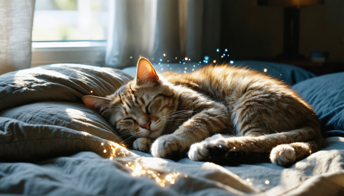 découvrez la signification spirituelle d'un chat dormant sur votre lit à travers les croyances liées aux énergies animales et leur influence sur votre bien-être.