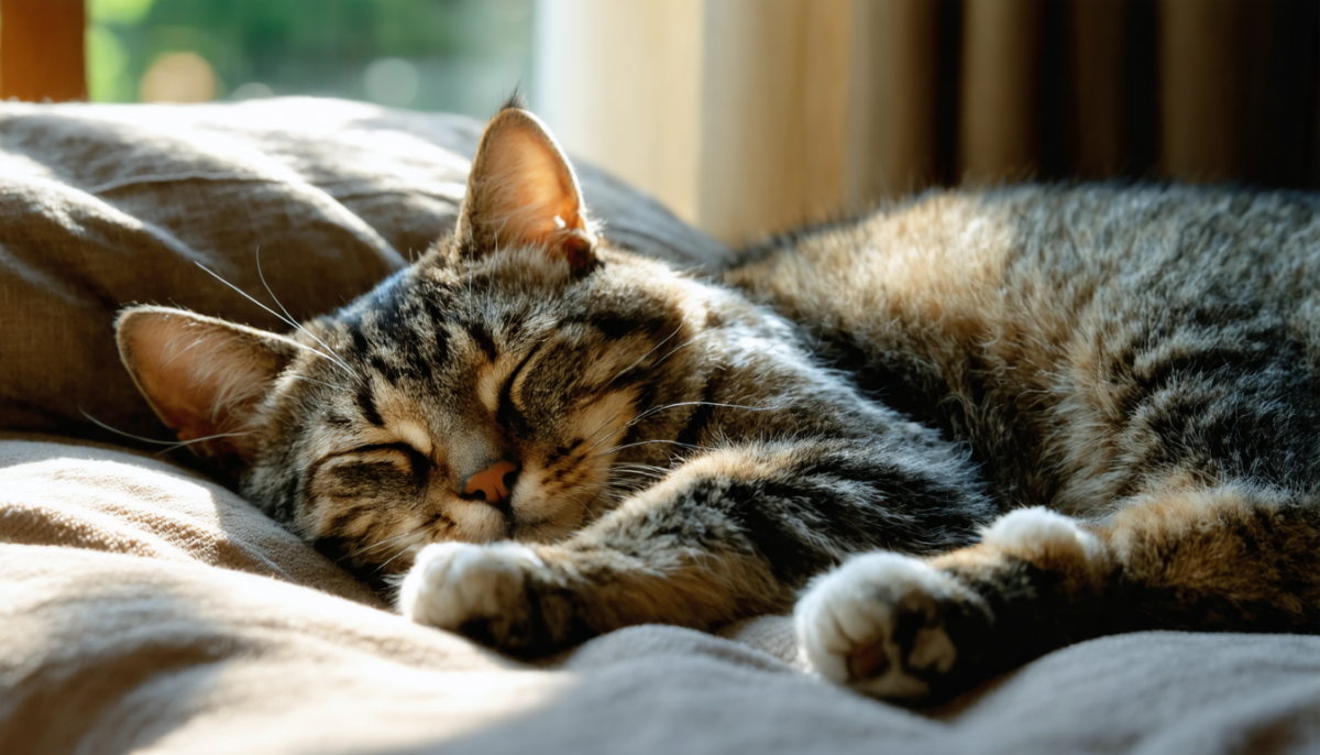 découvrez la signification spirituelle d’un chat dormant sur votre lit, interprétée à travers les croyances des énergies animales et leurs messages mystiques.