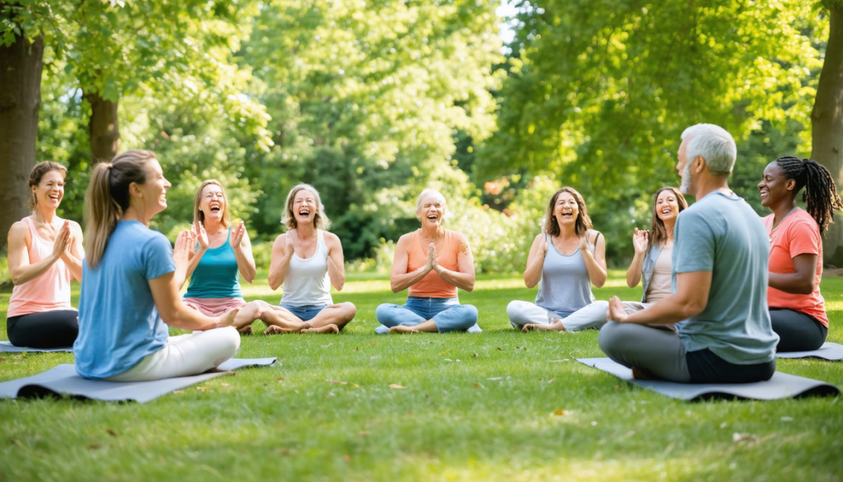 découvrez le yoga du rire, une expérience joyeuse qui combine rire et relaxation pour détendre corps et esprit, améliorer votre bien-être et cultiver la joie au quotidien.